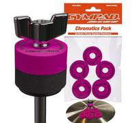 Cympad Crimson Chromatics Foam Cymbal Pad Set - High-density memory foam washers designed to improve the sound and durability of cymbals, suitable for all cymbal stands - 40/15mm.