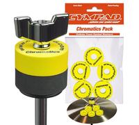Cympad Yellow Chromatics Foam Cymbal Pad Set - High-density memory foam washers to improve sound and durability, suitable for all cymbal stands - 40/15mm.