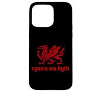 Cymru am byth Wales Red Welsh Dragon Cymraeg Flag Case for iPhone 15 Pro Max