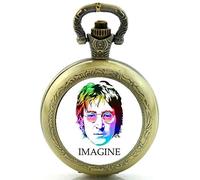 Cymru Apparel Gift Boxed Imagine Love Peace Unity Quartz Pocket/Necklace Watch