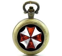 Cymru Apparel Gift Boxed Resident Evil Quartz Pocket/Necklace Watch