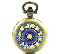 Cymru Apparel Gift Boxed Zodiac Chart Mystic Astrology Quartz Pocket/Necklace Watch