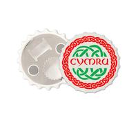 Cymru Magnetic Bottle Cap Opener Fridge Magnet Wales Welsh Symbol Celtic Knot