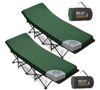 CYMULA Camping Cot Mattress 2in Memory Foam Sleeping Pad,Soft Warm Non-Slip Camping Topper with Retaining for Adults,Portable Roll up Pad for Travel(75 x30)（only Mattress）