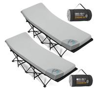 CYMULA Camping Cot Mattress 2in Memory Foam Sleeping Pad,Soft Warm Non-Slip Camping Topper with Retaining for Adults,Portable Roll up Pad for Travel(75 x30)（only Mattress）