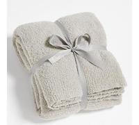 CYMULA Knit Throw Blanket for Couch Light Grey - Super Soft Lightweight Plush Fuzzy Fluffy Warm Cozy Blankets and Throws for Sofa Bed, 50 x 60 inches