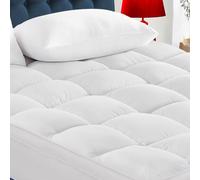 CYMULA Mattress Topper Queen Size - Extra Thick Cooling Mattress Pad Cover for Back Pain - Soft Mattress Protector with 8-21 Inch Deep Pocket 3D Snow Down Alternative Fill