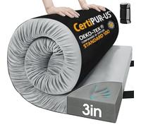 CYMULA Memory Foam Camping Mattress Pad,3 in Sleeping Pad for Camping Non-Slip Bottom Floor Cot Mattress for Adults,Portable Roll up Mattress Pad Mat for Car Travel Guest Bed Tent(Twin XL 80 * 37)