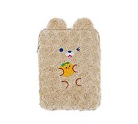 Cymwer 10.5-11Inch Plush Laptop Sleeve Bag Cute Rabbit Tablet Sleeve for Women (Pink)