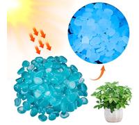 Cymwer 100Pcs Glow in The Dark Rocks (1cm) | 100Pcs Glow In The Dark Rocks Multifunction Pebbles Reusable for Garden Yard Patio Decorative Stones (1cm)