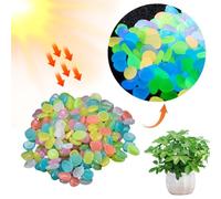 Cymwer 100Pcs Outdoor Decorative Stones Multifunction Glow In The Dark | 100Pcs Glow In The Dark Rocks Multifunction Pebbles Reusable for Garden Yard Patio Decorative Stones (1cm)