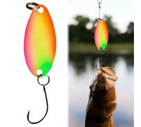 Cymwer 2.5g Colorful Luminous Spoon Lure with Hook - Freshwater & Saltwater | 2.5g Cymwer luminous spoon lure with hook for freshwater and saltwater. Double-painted, compact 28mm, night glow, strong