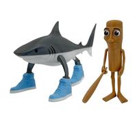 Cymwer 3D Printed Funny Shark Figurine Wear Resist Desktop Decoration Ornament Multi-Purpose Cartoon Desk Decor Sculpture for Office Decoration