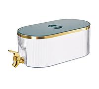 Cymwer 5.3L Refrigerator Cold Kettle with Faucet Transparent Fridge Lemonade Juice Bucket Leakproof Drinkware for Home Party