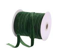 Cymwer 50 Yard 10mm Velvet Ribbon, Soft Luxurious Burgundy Velvet Ribbon, Christmas Velvet Ribbon for Gift Wrapping, Bow Making, Xmas Tree Decoration, Wreaths and Crafts