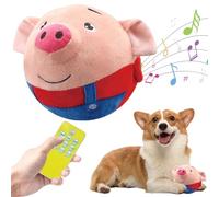 Cymwer Active Moving Pet Plush Toy, Talking Moving Dog Toy, Squeaky Shake Bounce Boredom Toy Washable Cartoon Plush Balls Interactive Dog Toys for Dogs Cats