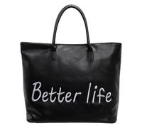 Cymwer Better Life Shoulder Bag PU Leather Weekender Bag Large Capacity Shopper Handbag Casual for Women Work Shopping Travel
