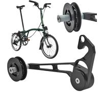 Cymwer Bike Rear Derailleur Chain Stabilizer 5/6/7 Speed for Brompton | Cymwer Folding Bike Chain Tensioner Compatible with Brompton 16.8cm 9.2cm Aluminum Alloy Black 102.7g 1 Pack (Black)