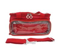 Cymwer Carrying Case with Shoulder Strap for Toniebox Starter Set (Red) | Fits Toniebox essentials; removable divider; shoulder strap; transparent front; velvet lining; dual eye zippers