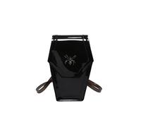 Cymwer Coffin Shape Shoulder Bag for Women Adjustable Strap Crossbody Bag PU Leather Clear Backpack Clutch Purse for Work Travel