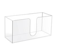 Cymwer Countertop Paper Towel Dispenser Acrylic Paper Towel Holder Space Saving Folded Napkin Dispenser Simple Tissue Dispenser for Z Fold C Fold Multi-fold Paper