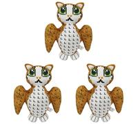 Cymwer Game Cartoon Stuffed Animal Plushies, 13.4 Inch Cute Owl Doll Stuffed Animal Toy for Game Fans Collectible Gift-Brown-3PCS