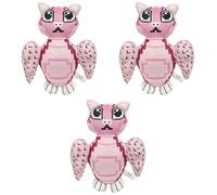 Cymwer Game Cartoon Stuffed Animal Plushies, 13.4 Inch Cute Owl Doll Stuffed Animal Toy for Game Fans Collectible Gift-Pink-3PCS