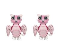 Cymwer Game Cartoon Stuffed Animal Plushies, 13.4 Inch Cute Owl Doll Stuffed Animal Toy for Game Fans Collectible Gift-Pink-2PCS