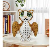 Cymwer Game Cartoon Stuffed Animal Plushies, 13.4 Inch Cute Owl Doll Stuffed Animal Toy for Game Fans Collectible Gift-Brown-1PCS