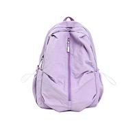 Cymwer Girls Trendy Simple School Bag Large Capacity Multi Pockets Daypack with Compartments Cute Lightweight Backpacks Travel Carrying Package (Purple 410 * 300 * 130)