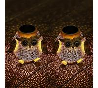 Cymwer Hanging Solar Light - Iron Solar Hanging Owl Light, Garden Decoration Yard Decoration Outdoor Patio Decoration Owl LED Light