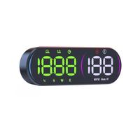 Cymwer HUD Head Up Display GPS Speedometer for Car KM MPH Large | Universal All Car Types Display USB Powered Compass Overspeed Warning Auto Brightness Dual-Zone LED Trip Distance Time