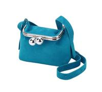 Cymwer Kiss Lock Mini Square Bag with Adjustable Strap for Women | Made from soft polyester, ideal for work, shopping, and daily use with a vintage chic style.