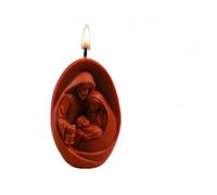 Cymwer Lightweight Jesus Mold Odorless Jesus Virgin Mary Candle Mold Silicone Holy Family Nativity Candle Mold Handmade DIY Gifts Wax Tool, Style D