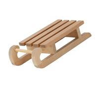 Cymwer Mini Miniature Sledge Non-Toxic 1/12 Wooden ModelSnow Sled Handmade Simulation Snow Sled Odorless House Accessories