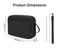 Cymwer Multi-Effects Pedal Bag Carrying Bag for Zoom G1X Four | 900D Nylon Portable Case Shoulder Strap Black 9.65x6.69in Electric Guitar Effects Pedals Storage Case
