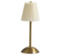 Cymwer Nordic Creative Lamps Rechargeable 3 Colors Dimmable Pleated Shade Atmosphere Light with Metal Base for Living Room Bedroom