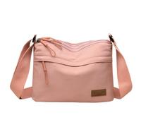 Cymwer Nylon Messenger Bag Large Capacity Tote Bag Shoulder Bag for Travel Work (Pink)