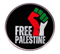 Cymwer Palestinian Badge Ornament From The River To The Sea Round Metal Lapel Pin Zinc Alloy Badge Pin for Backpack Sling Bag Clothes, free Palestinian