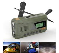 Cymwer Portable DAB FM Radio with Flashlight BT Speaker Hand Crank | Portable DAB FM Emergency Weather Radio for Outdoor Camping Emergency with 4500mAh Built-in Battery
