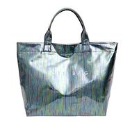 Cymwer PU Leather Multifunctional Tote Bucket Bag Large Capacity Top Handle Clear Plastic Handbag Lightweight Letters Print Carry Tote Bags Women Shopping Travel Handbags (Green 225 * 120 * 310)