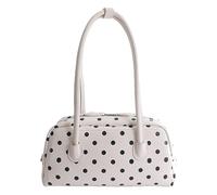 Cymwer PU Leather Women Polka Dot Shoulder Bag Large Capacity Leisure Y2k Tote Bags Zipper Closure Casual Tote Handbag Outdoor Travel Handbags