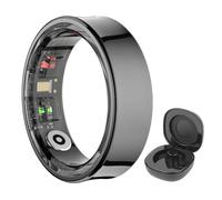 Cymwer R09 Smart Ring Men Women with Charging Case, Fitness Ring Heart Rate Blood Oxygen Sleep Monitoring Sport Health Ring for Xiaomi for Samsung Phone