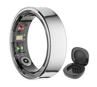 Cymwer R09 Smart Ring Men Women with Charging Case, Fitness Ring Heart Rate Blood Oxygen Sleep Monitoring Sport Health Ring for Xiaomi for Samsung Phone