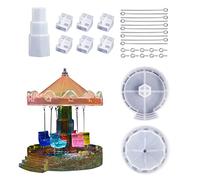 Cymwer Resin Mold Kits, DIY Epoxy Rotating Flying Chair Molds, Carousel Swing Ornament Casting Mould DIY Making Kits Silicone Molds for Epoxy Resin Art Crafts, Home Table Decoration
