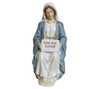 Cymwer Saint Joseph Statue Hand Painted Resin Catholic Home (B) | Spiritual Gift Desk Bookshelf Nightstand Prayer Corner Church Father Faith Decor (B)