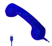 Cymwer Type-C Retro Telephone Style Landline Handle Receiver, Retro Cell Phone Receiver, Mic Microphone Speaker with USB-C Interface Phone Handset for Cell/Mobile/Tablet/Laptop-Blue