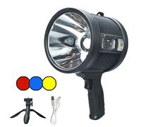 Cymwer USB Outdoor Searchlights Handheld Solar Emergency Spotlight Power Display Power Bank with Tripod Survival Lighting Tool