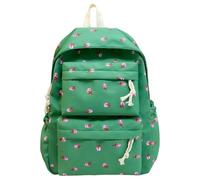 Cymwer Women Backpack Floral Print Laptop Backpack Large Capacity Versatile Rucksack Outdoor Camping Picnic Bag (F)