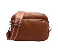 Cymwer Women Casual Crossbody Bag PU Leather Shoulder Bag Small Square Bag (Brown)